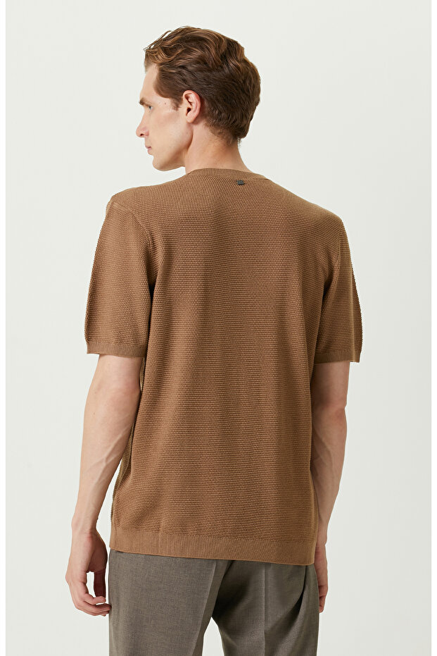 Camel Pirinç Örgü Kazak - 4