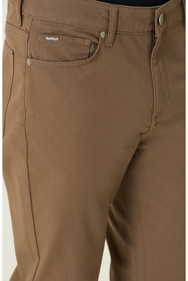 Vizon Diyagonal Casual Pantolon - 4