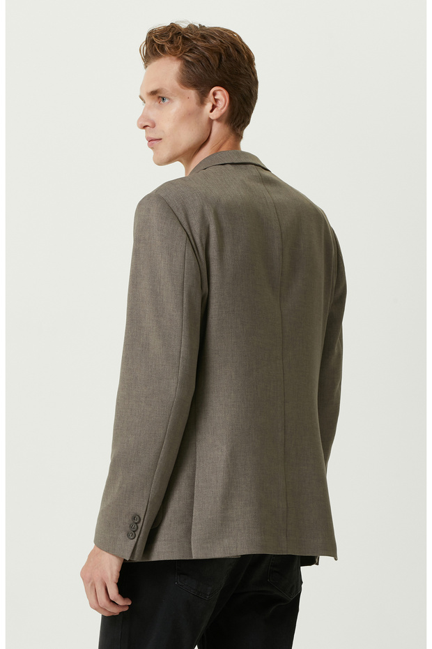 Haki Çift Yırtmaçlı Ceket - 4