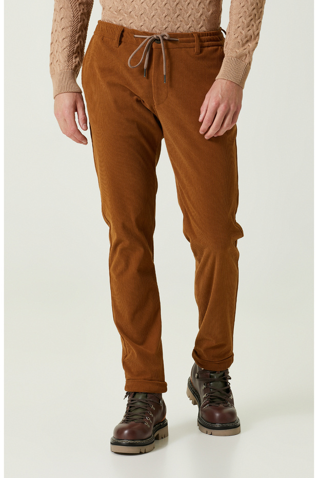 Duble Paça Camel Fitilli Pantolon - 2
