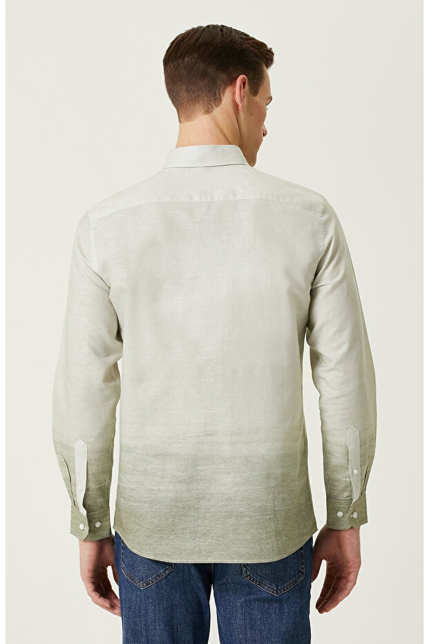 Yeşil Degrade Gömlek - 5