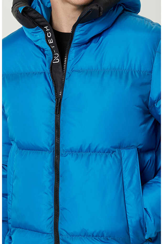 N-Tech Baskı Detaylı Saks Mont - 5