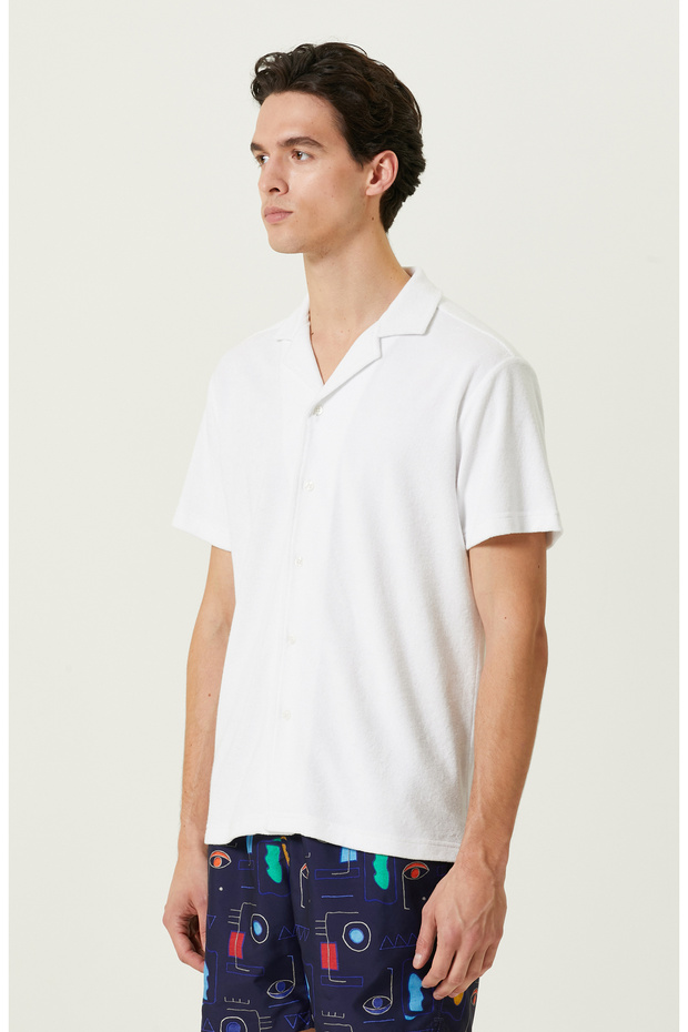 Beyaz Kısa Kollu Gömlek - 3