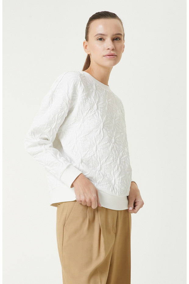 Beyaz Sweatshirt - 4