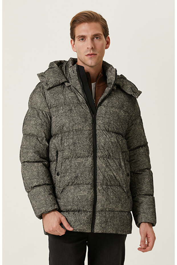 Siyah Bej Casual Kaban - 1