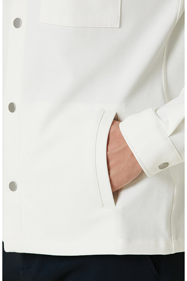Ekru Dış Gömlek - 8