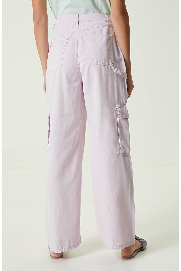 Pembe Denim Pantolon - 5