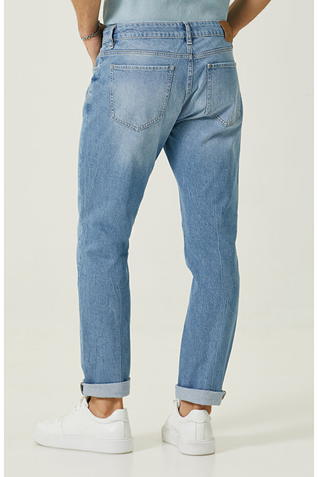 Açık Mavi Denim Pantolon - 3
