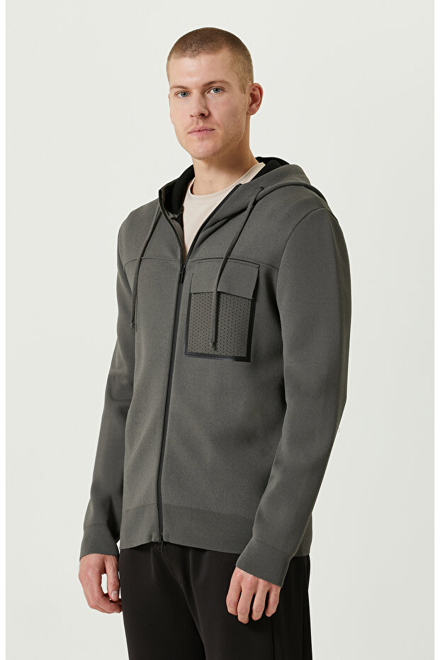 N-Tech Vizon Kapüşon Yaka Triko Mont - 1