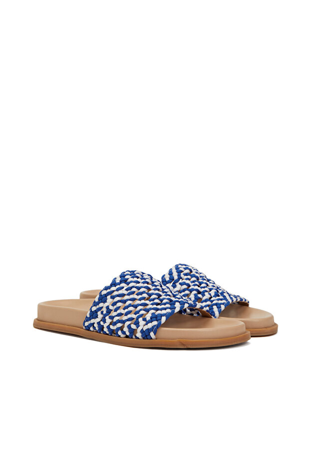 Saks Beyaz Kadın Terlik - 1