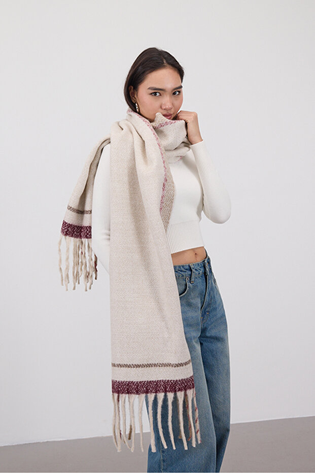 Soft Textured Patterned Shawl4001-A5 - 2