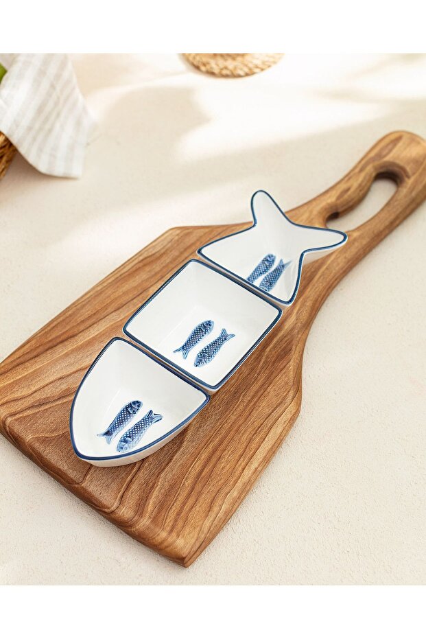 Marine 3 Parça Sunum Tabağı - 1