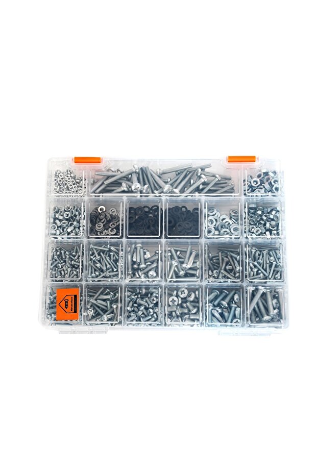 1741 parça 17 çeşit (M3,M4,M5,M6) YSB Metrik Vida, Somun, Pul Seti, Mobilya Kulp Vidası - 4