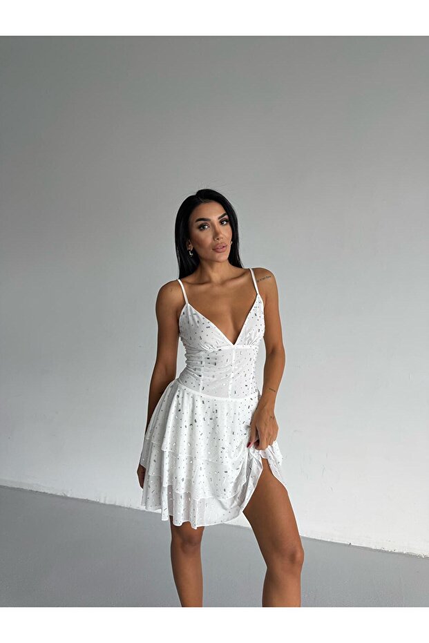 TAŞ BASKILI ELBİSE - 7