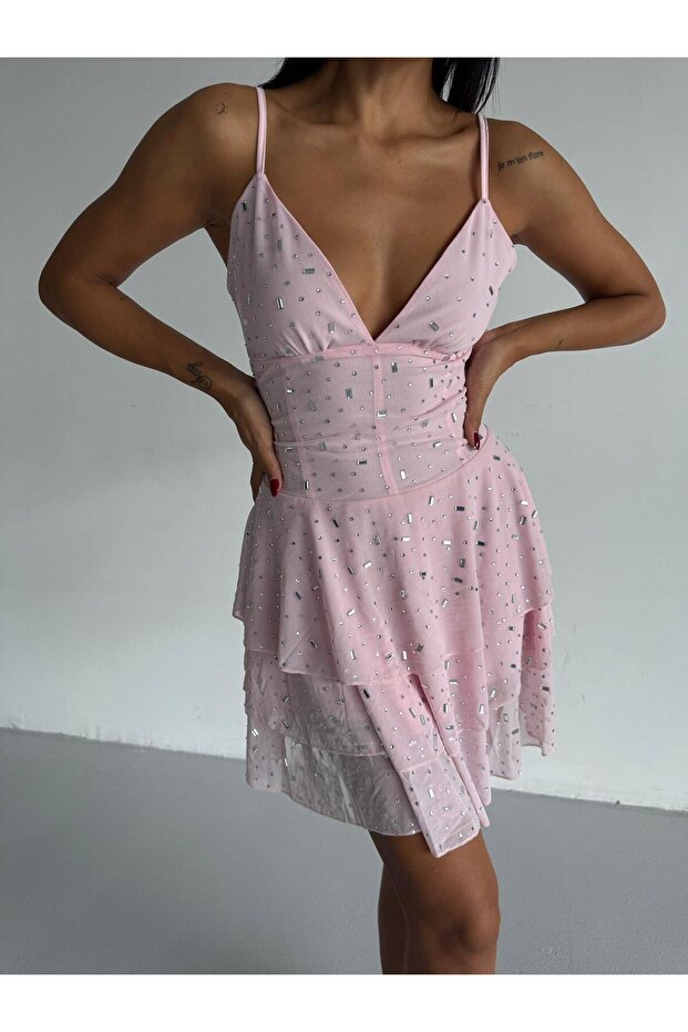 TAŞ BASKILI ELBİSE - 1