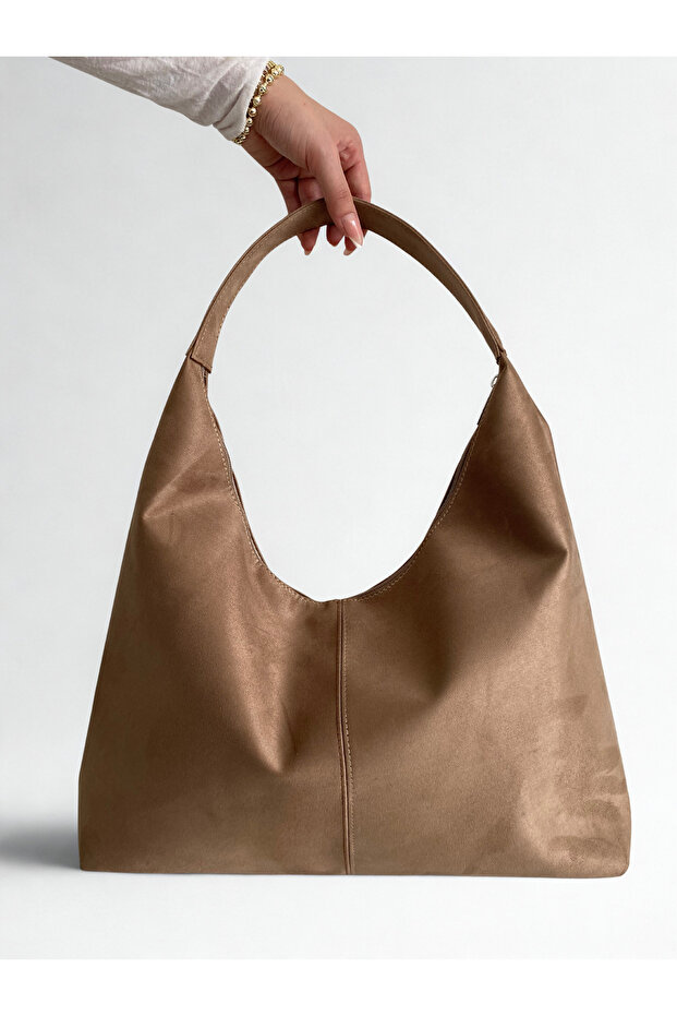 Boho Suede Shoulder Bag – Large Volume, Daily & Office Use (46×30×11 cm) - 1