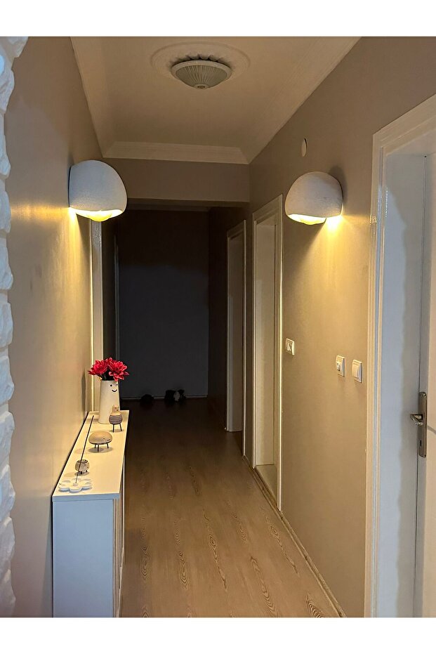 Aplik Rustik E27 Modern Avize Bohem Beton Görünüm (E27 Ampul Dahildir.) - 2