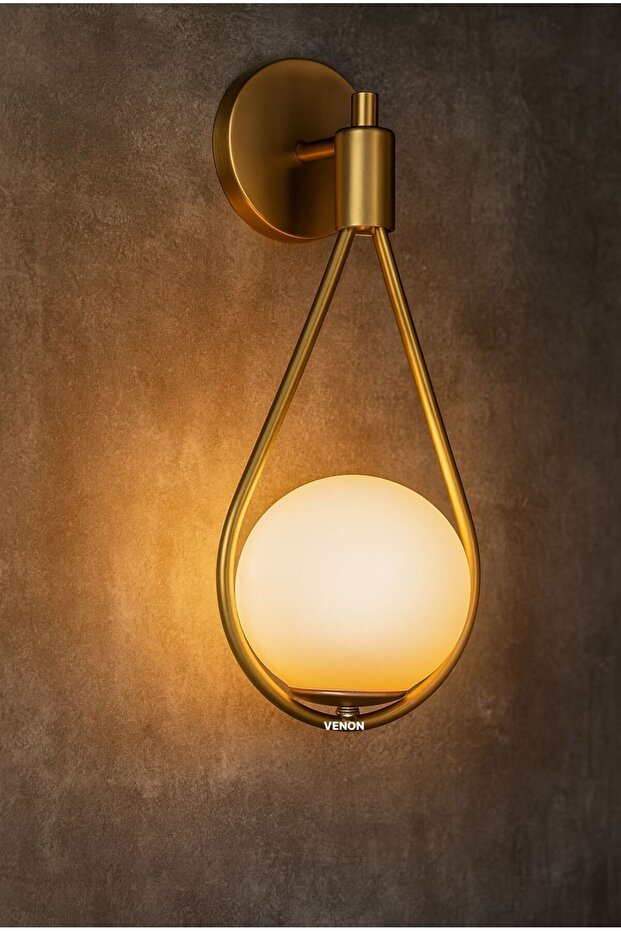 1 Adet Su Damlası Gold Aplik Damla Aplik Otel Aplik Modern Aplik - 4