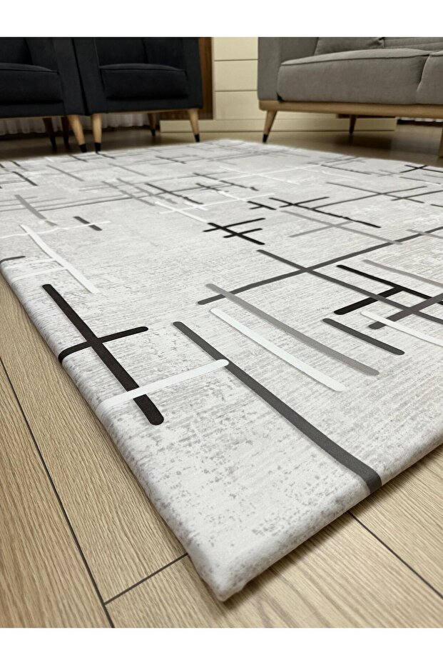 Lastikli Mikro Polar Halı Örtüsü - Kalın Kumaş - Ekstra Dayanıklı - Yıkanabilir - 8