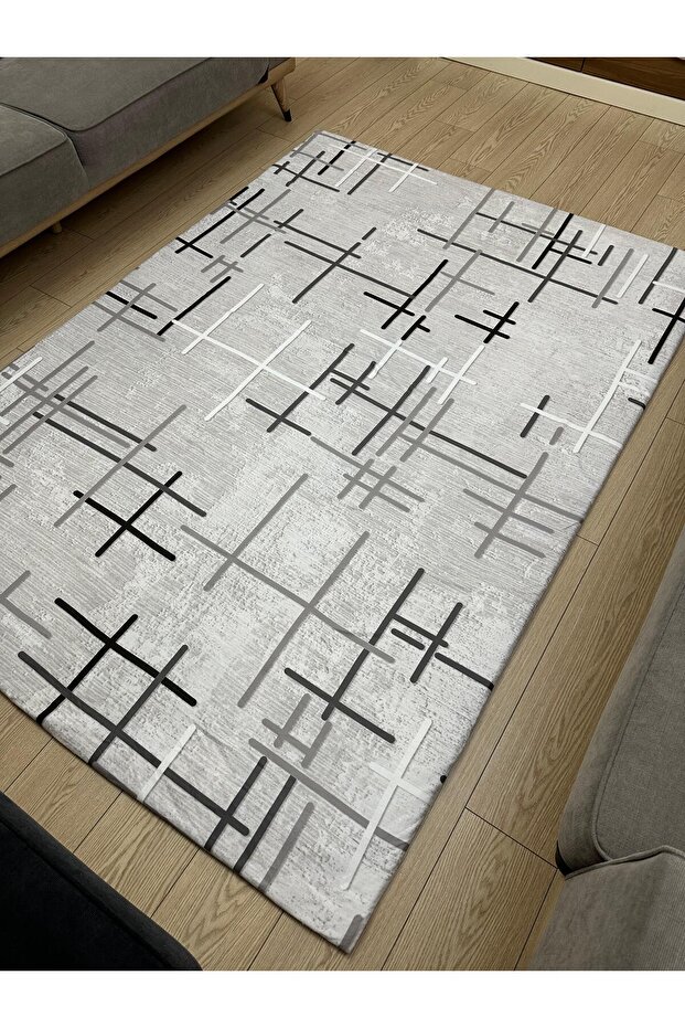 Lastikli Mikro Polar Halı Örtüsü - Kalın Kumaş - Ekstra Dayanıklı - Yıkanabilir - 6