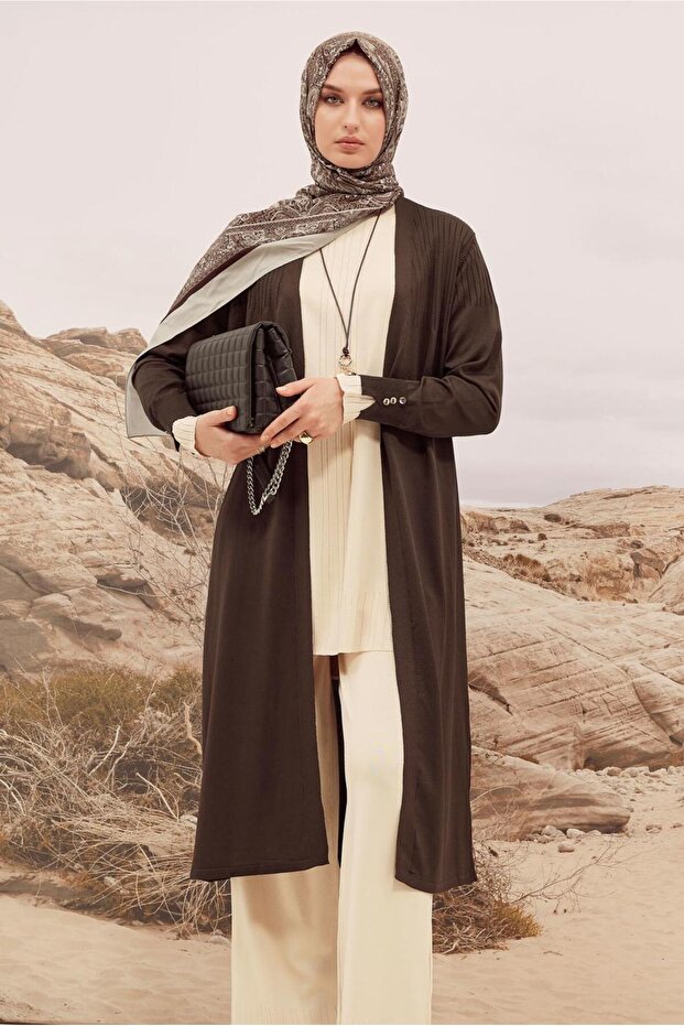 KUŞAKLI TRİKO HIRKA 45892 - 1