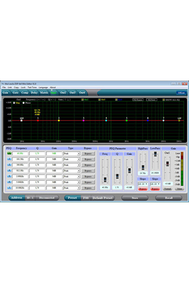 DSP audio processor 4 channels DSP 4x4 Mini - 4