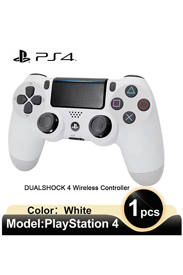 White PlayStation Original PS4 controller Wireless controller for Sony PS4 Game Console - 1