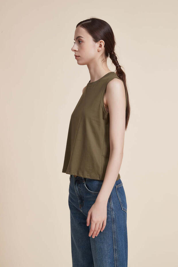 Solid Crew-Neck Top - 6