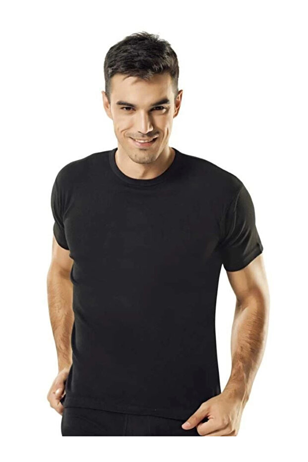 Namaldı 111R Rib Color O-Neck Short Sleeve Men's Undershirt