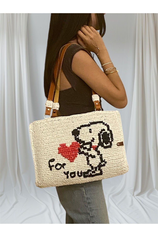 Beyaz Snoopy Çanta - 2