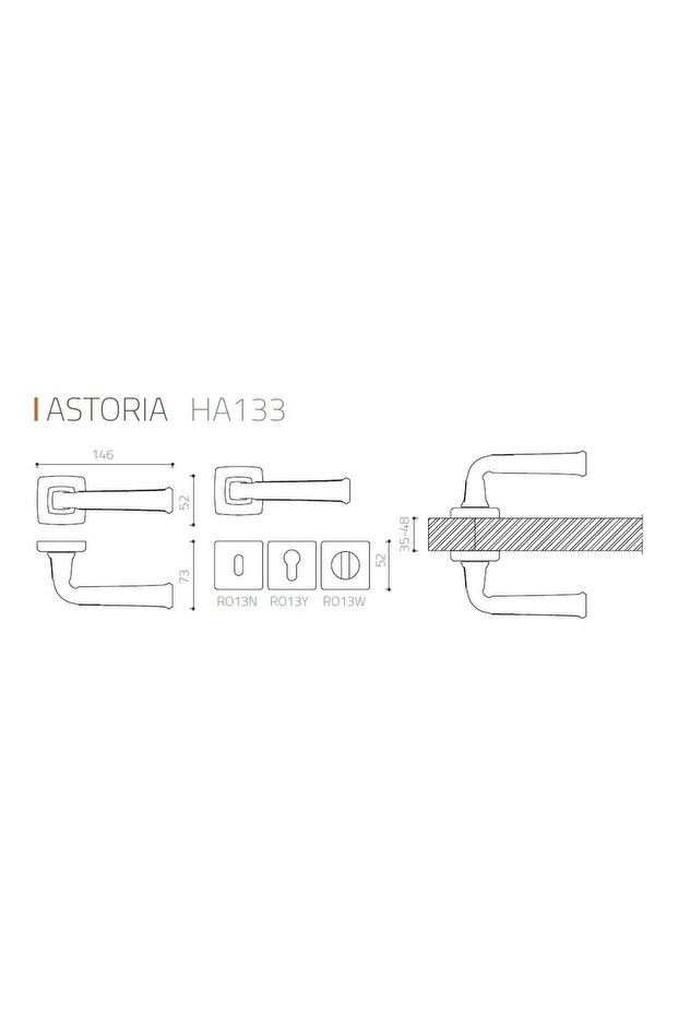 Astorıa Altın - Wc Mandallı Rozetli Kapı Kolu - Hha133ro13w Gl - 3
