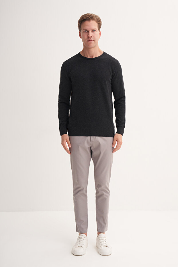 Premium Slim Fit Viscose Blend Polo Neck Sweater