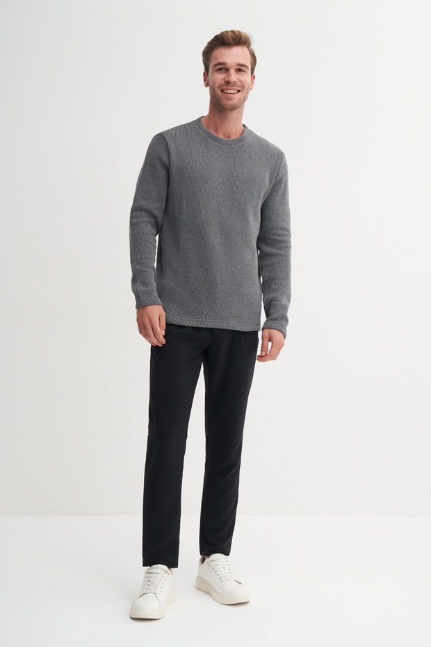 Thessaloniki Knitted Cotton Blend Regular Fit Sweatshirt