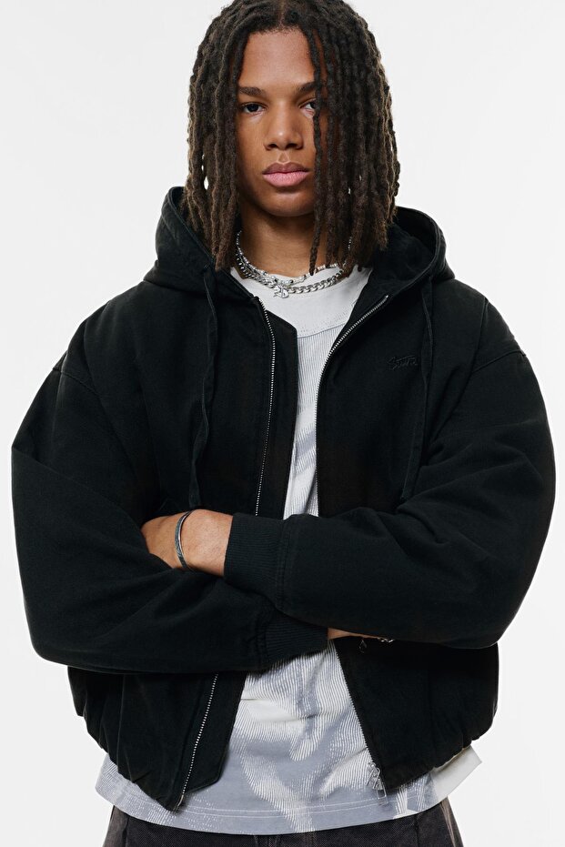 STWD kapüşonlu bomber ceket - 6