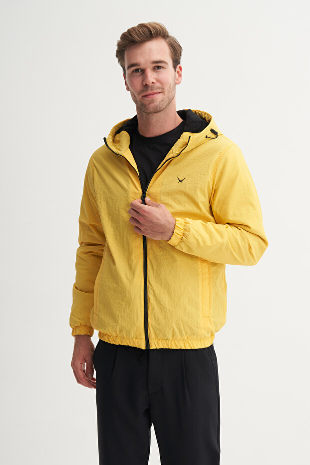 Basic Crinkle Kumaş Baharlık Regular Fit Mont - 2