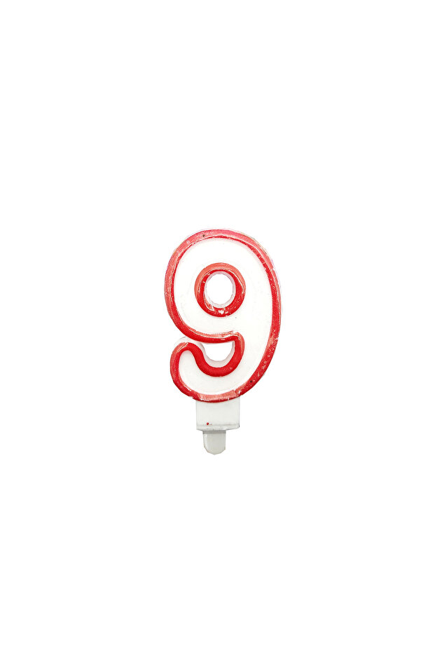 Nine Number Birthday Cake Candle (7X3 cm) - Number Candle - Cake Decoration