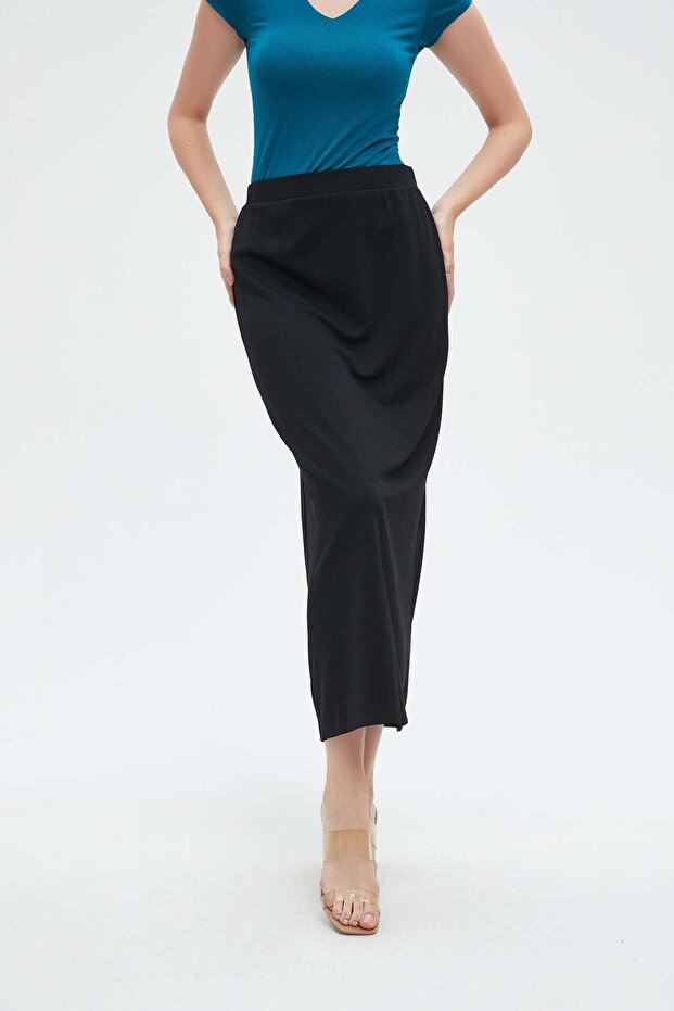 Solid Maxi Skirt - 2