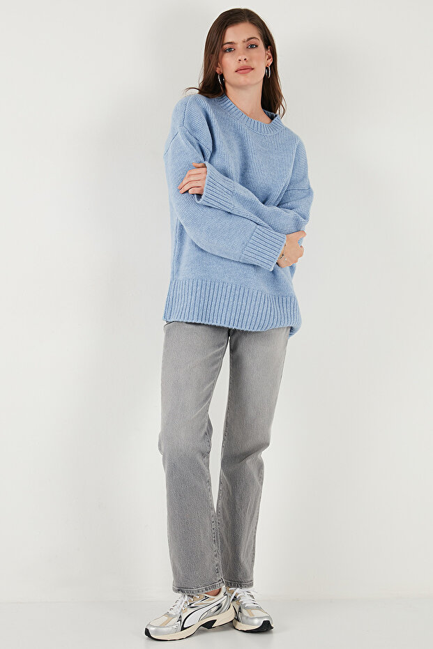 Regular Fit Bisiklet Yaka Basic Triko Kazak KAZAK 4616213 - 6