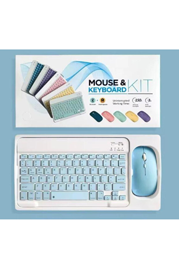 Su Yeşili Bluetooth Klavye Mouse Set - 3