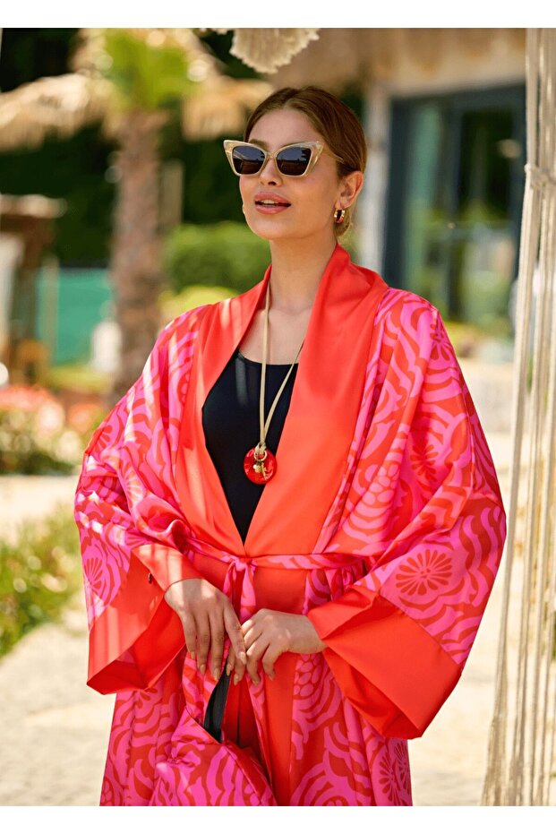 Plaj Elbisesi- Dinamik Pembe - 5