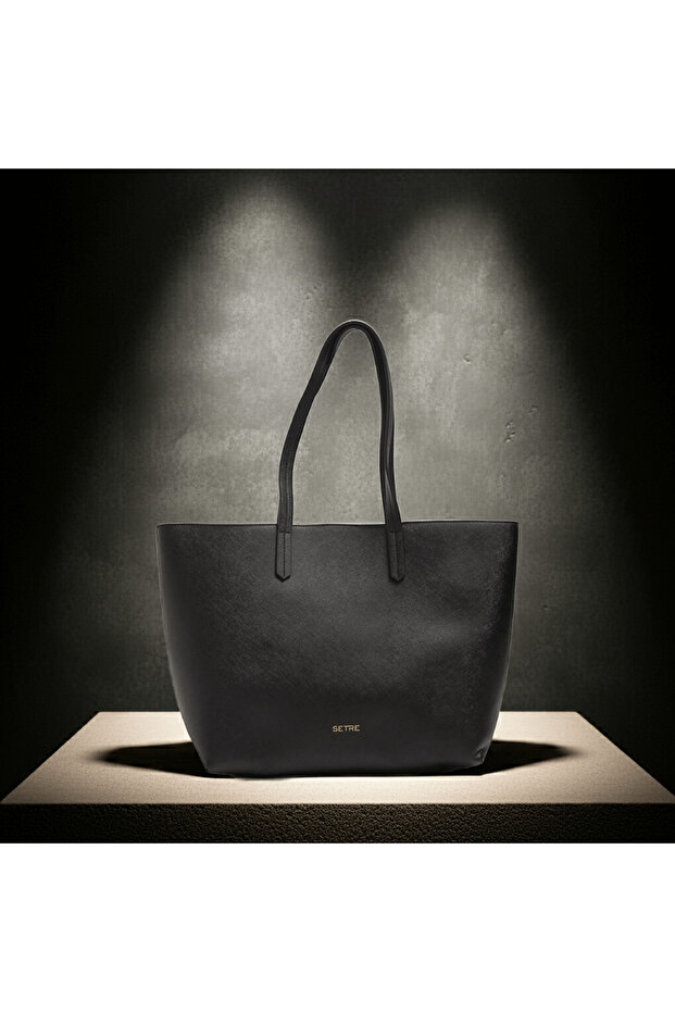 Geantă neagră de umăr cu curea lungă - 1