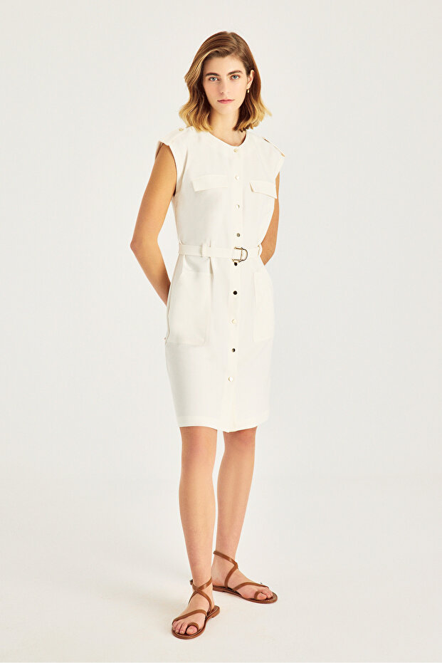 Kolsuz Çıtçıtlı Elbise - 3