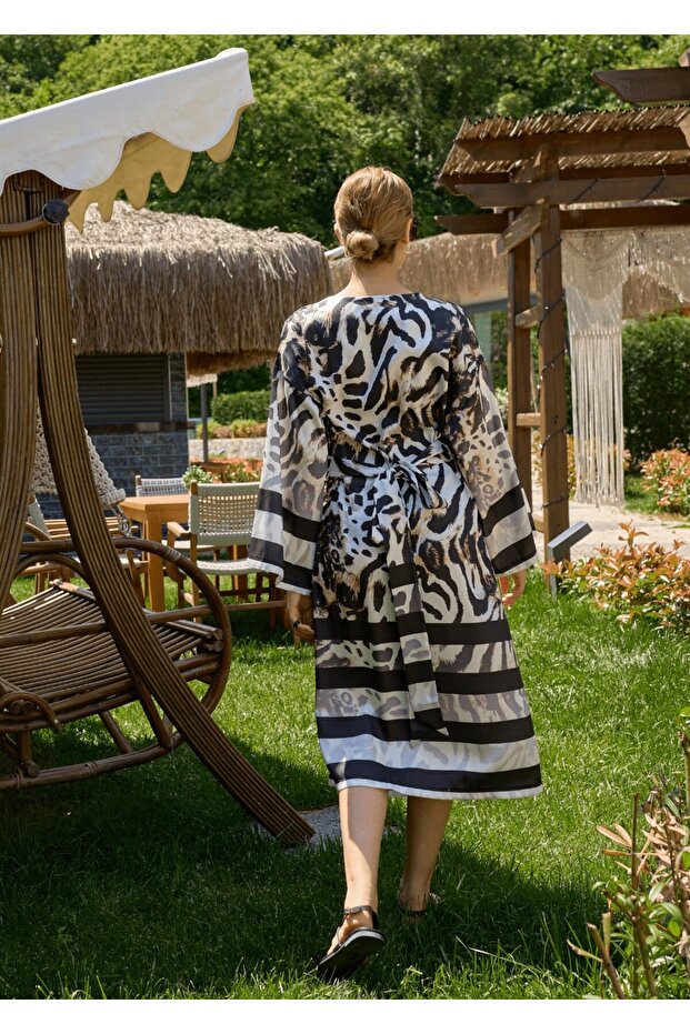 Kimono - Plaj Elbisesi - Modern Leopar - 7