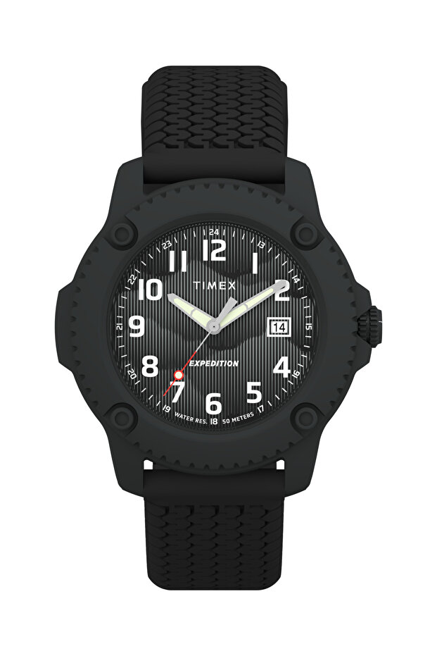 Expedition® Timber 42mm Silicone Strap Watch