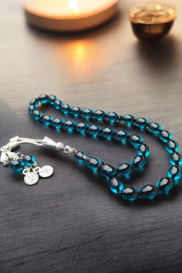 Certified Rare Color Top Quality Fire Amber Prayer Beads, Stringed Rosary Gift