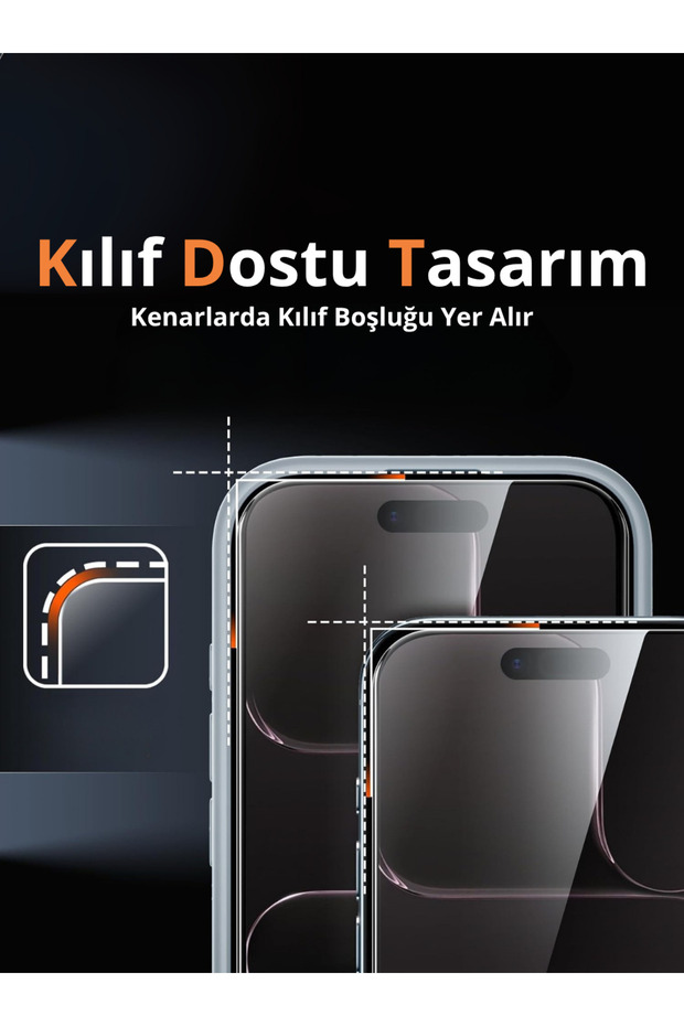 [Zero] متوافق مع هاتف iPhone 14 Pro، واقي شاشة Zero BLACK بدون إطار، يغطي بالكامل ولا يقلل من حجم الشاشة - 7