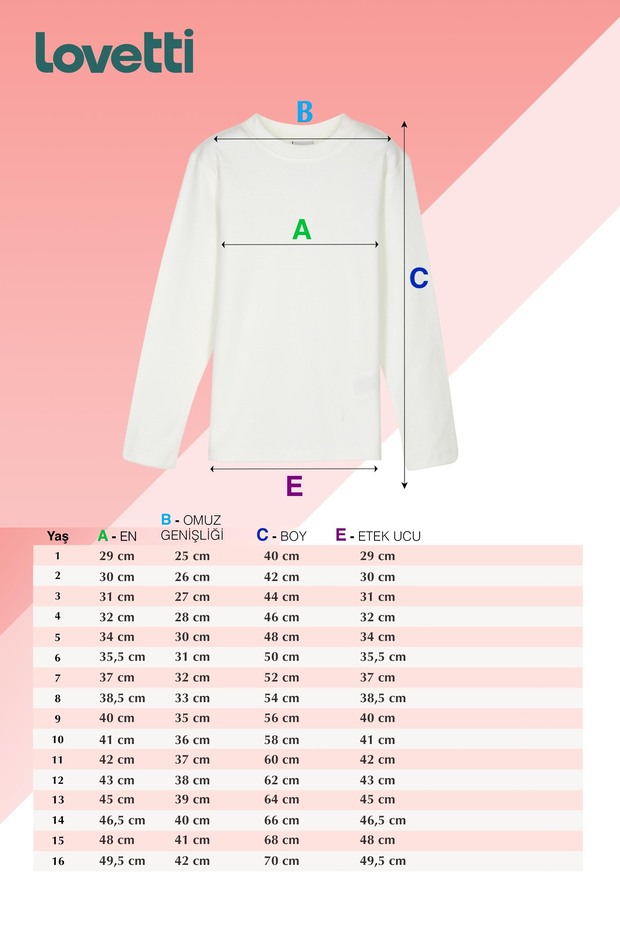 Ekru Basic Unisex Çocuk Sıfır Yaka Uzun Kollu Tişört - 2