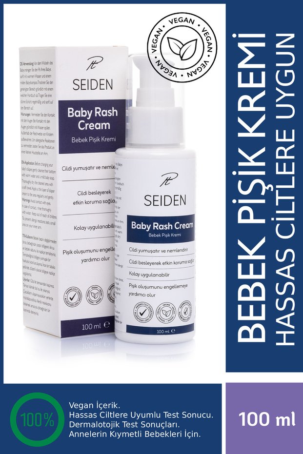 Baby Diaper Rash Cream Anti-Rash and Repairing Care Cream Vegan 100 ml
