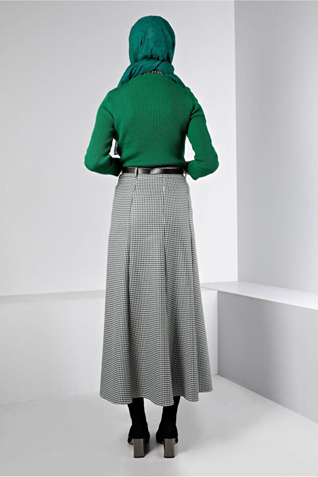 تنورة منقوشة بأزرار 60345 - 3