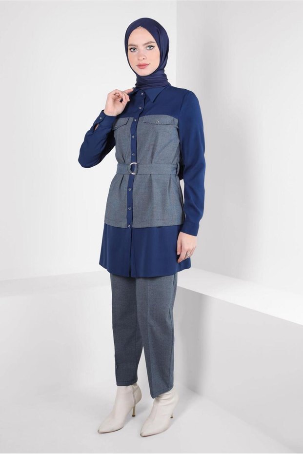 BELTED PANT SUIT 44315